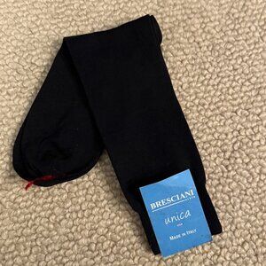 Bresciani Socks Solid Black  Made in Italy